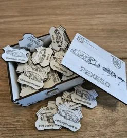 Puzzle Drevené pexeso 艩portové autá