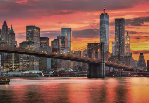 Puzzle East River at dusk