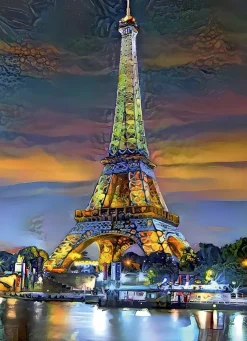 Puzzle Eiffel Tower at Sunset, Paris, France