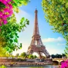 Puzzle Eiffel Tower in Spring