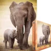 Puzzle Elephant and cub