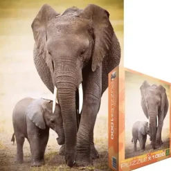 Puzzle Elephant and cub