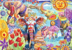Puzzle Elephants in the Garden 1000