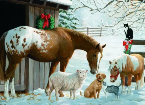 Puzzle Family Puzzle: Winter Barnyard
