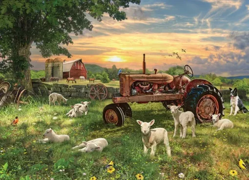 Puzzle Field at Sunrise