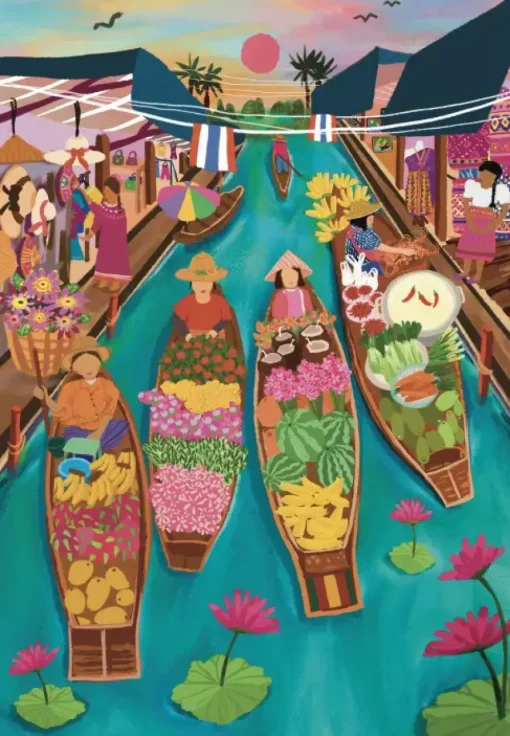 Puzzle Floating Market Thailand