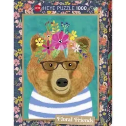 Puzzle Floral Friends Ours
