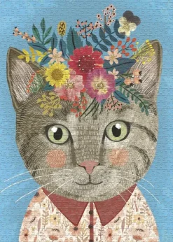 Puzzle Floral Friends: Pretty Feline