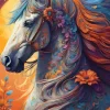 Puzzle Floral Horse