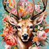 Puzzle Flower Deer