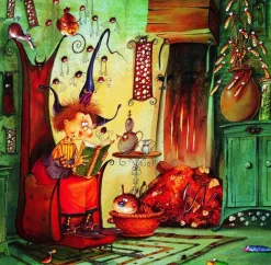 Puzzle François Ruyer - Witch - reading book