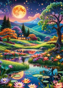 Puzzle Full Moon Night
