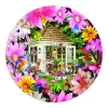 Puzzle Garden Shed in Flower