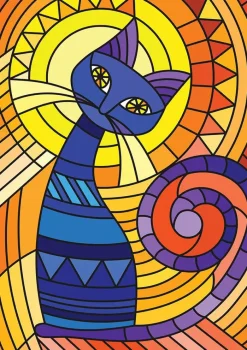 Puzzle Geometric Cat