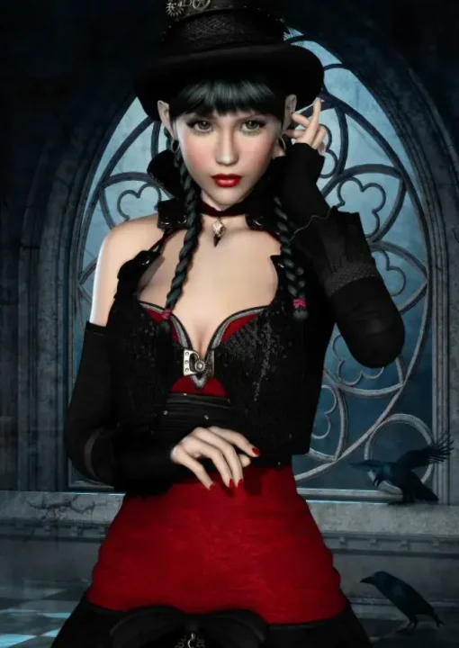 Puzzle Gothic: Woman with raven