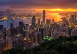Puzzle Hong Kong at Sunrise