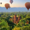 Puzzle Hot air balloons, Mandalay, Myanmar