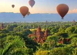 Puzzle Hot air balloons, Mandalay, Myanmar