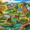 Puzzle Idyllic House with Horses
