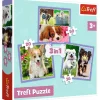 Puzzle 3in1 Lovely dogs
