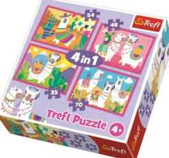 Puzzle 4in1 Merry Llamas