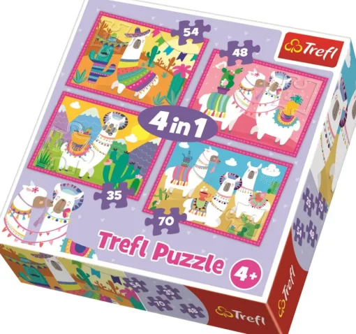 Puzzle 4in1 Merry Llamas