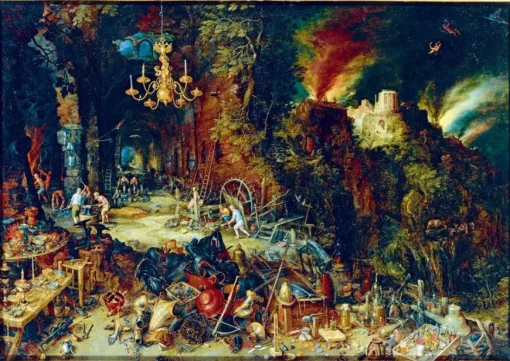 Puzzle Jan Brueghel the Elder - Allegory of Fire, 1608