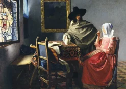 Puzzle Johannes Vermeer - The Glass of Wine, 1661