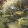 Puzzle Kinkade: Cottage by creek