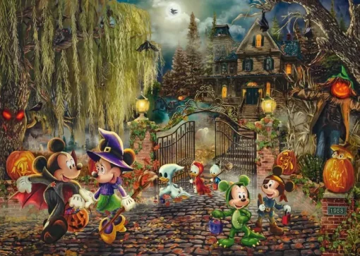 Puzzle Kinkade: Disney Dreams Collection: Mickey & Minnie Halloween Fun