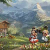 Puzzle KInkade: Mickey and Minnie in the Alps