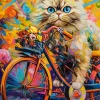 Puzzle Kitten Floral Ride