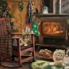 Puzzle Kittens by the Stove