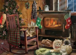 Puzzle Kittens by the Stove