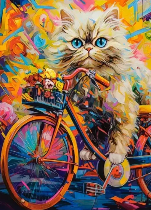 Puzzle Kittens Floral Ride