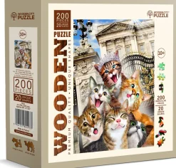 Puzzle Kittens in London wooden