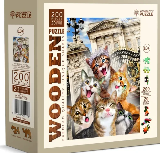 Puzzle Kittens in London wooden