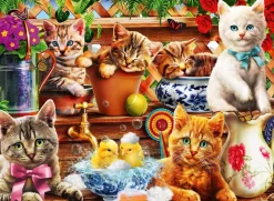 Puzzle Kittens in the Potting Shed
