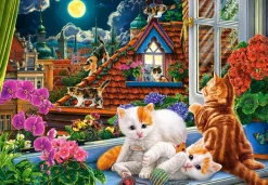 Puzzle Kittens on the Roof