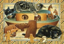 Puzzle Kittens playing in Noahs ark