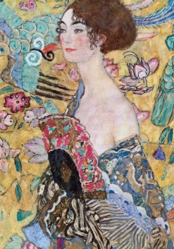 Puzzle Klimt: Lady with a fan 1000