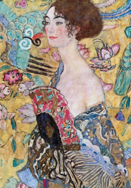 Puzzle Klimt: Lady with a fan 1000
