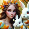 Puzzle Lady and Bunnies