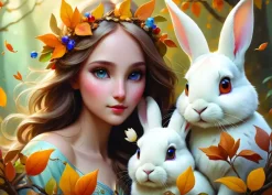 Puzzle Lady and Bunnies