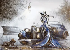 Puzzle Lady in Blue