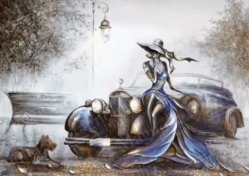 Puzzle Lady in Blue