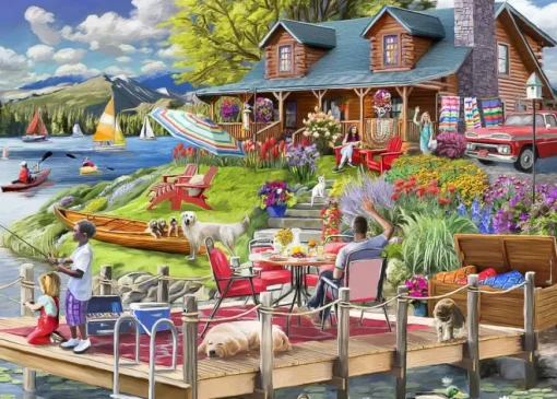 Puzzle Lake View Cabin Mountain Time