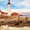 Puzzle Lighthouse between rocks