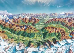 Puzzle Map Art: Alpine Mountain World