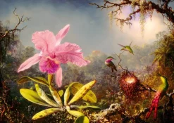Puzzle Martin Johnson Heade - Cattleya Orchid and Three Hummingbirds